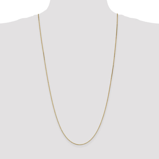 14K 30 inch 1.1mm Box with Lobster Clasp Chain