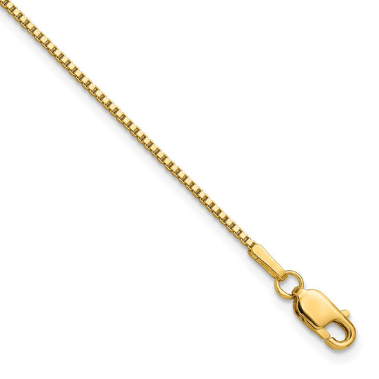 Gold (10K & 14K) Box Chain — 1.1 mm