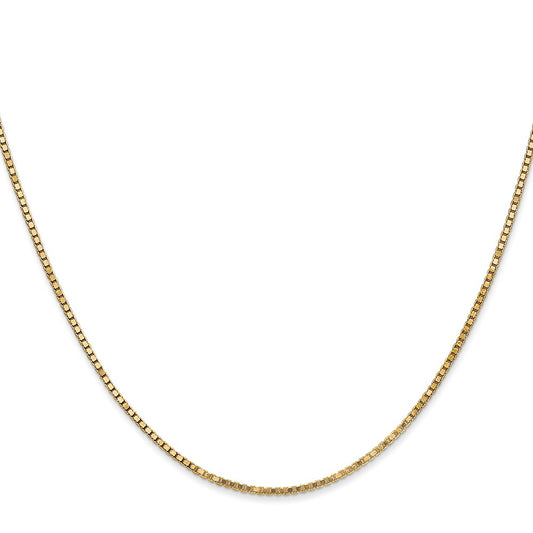14K 22 inch 1.4mm Box with Lobster Clasp Chain