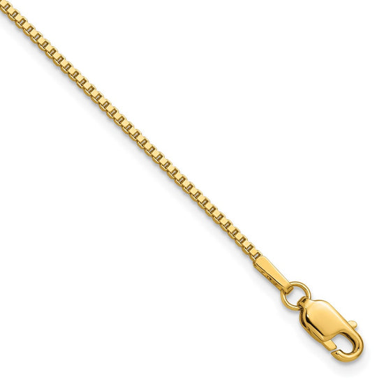 Gold (10K & 14K) Box Chain — 1.3 mm