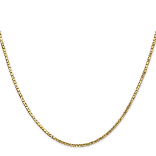 14K 28 inch 1.5mm Box with Lobster Clasp Chain
