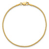 14K 9 inch 1.5mm Box with Lobster Clasp Anklet