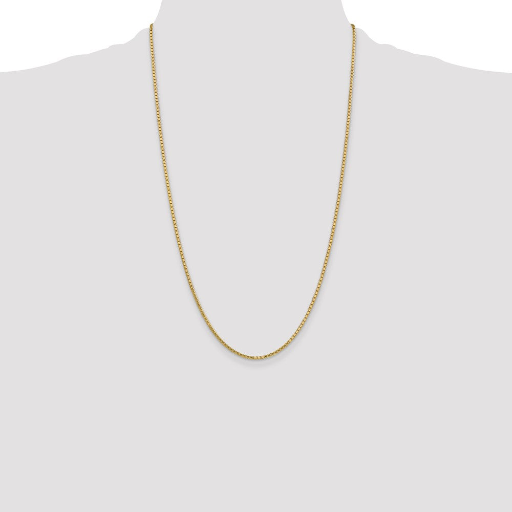 14K 26 inch 1.9mm Box with Lobster Clasp Chain
