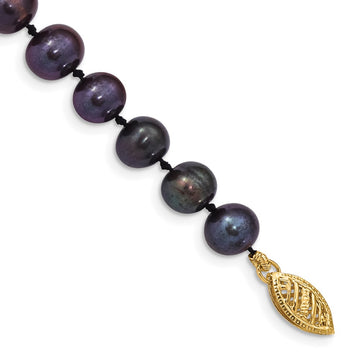 14k Colored Near Round Freshwater Cultured Pearl Bracelets