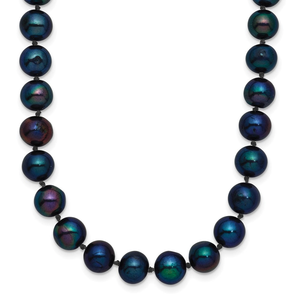 14k Black Near Round Freshwater Cultured Pearl Necklaces