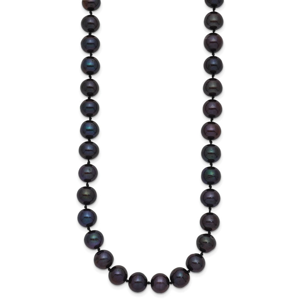 14k Black Near Round Freshwater Cultured Pearl Necklaces