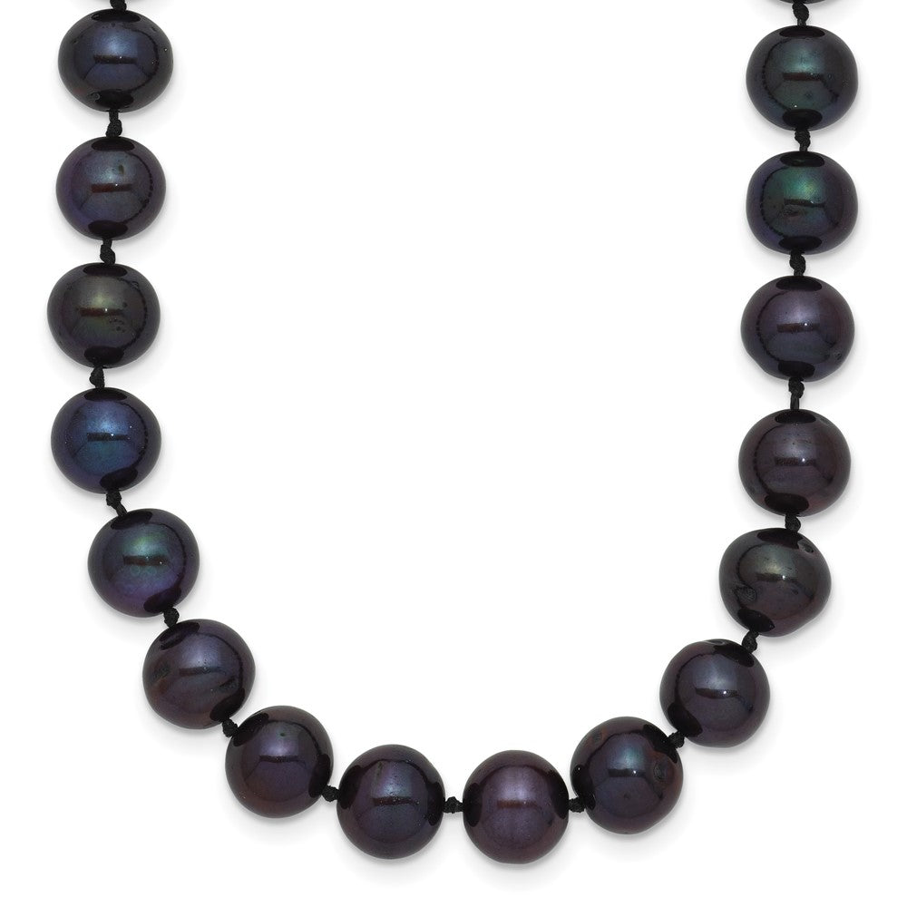 14k Black Near Round Freshwater Cultured Pearl Necklaces