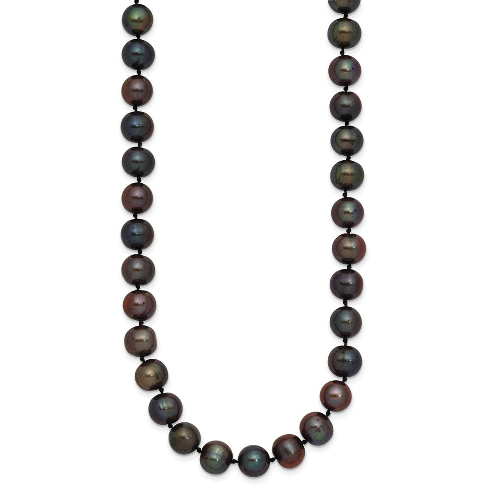 14k Black Near Round Freshwater Cultured Pearl Necklaces
