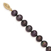 14k Black Near Round Freshwater Cultured Pearl Necklaces
