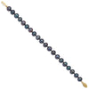 14k Colored Near Round Freshwater Cultured Pearl Bracelets