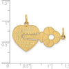 Gold Break-apart Heart and Key Charm