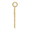 14K Polished Fancy Edge Heart Key Charm