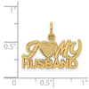Gold I HEART MY HUSBAND Charm