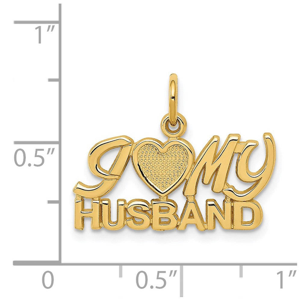 Gold I HEART MY HUSBAND Charm