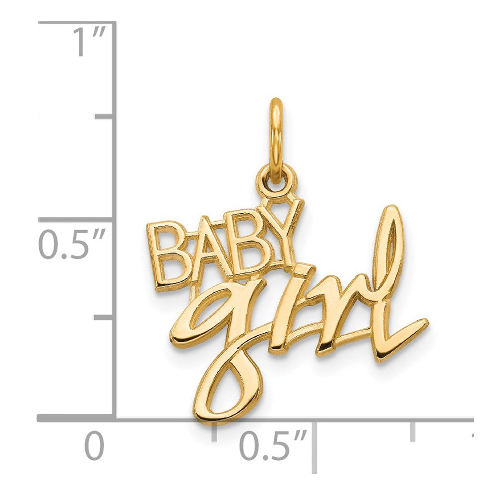 Gold BABY GIRL Charm