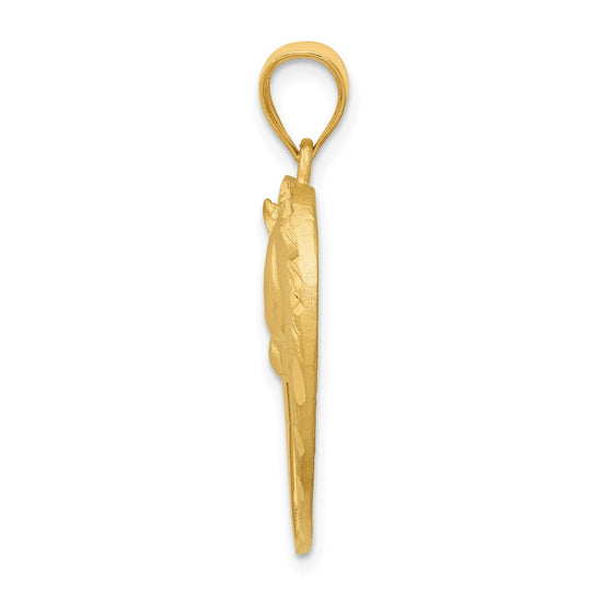 14k Horse In Heart Pendant