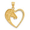 14k Horse In Heart Pendant