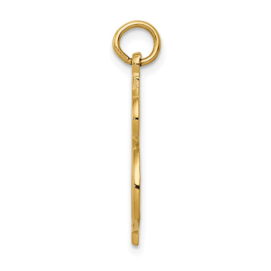 Gold Polished Dollar Sign Pendants