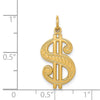 Gold Polished Dollar Sign Pendants