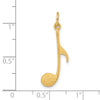 14k Satin Musical Note Charm