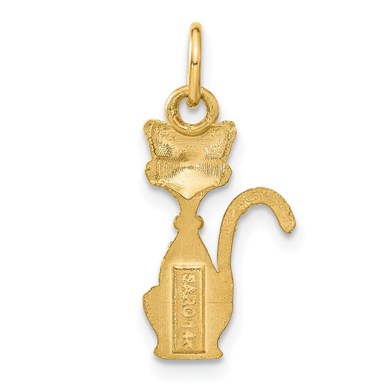 Gold Polished Cat Pendants