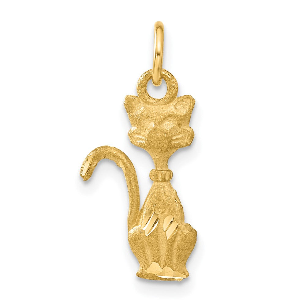 Gold Polished Cat Pendants
