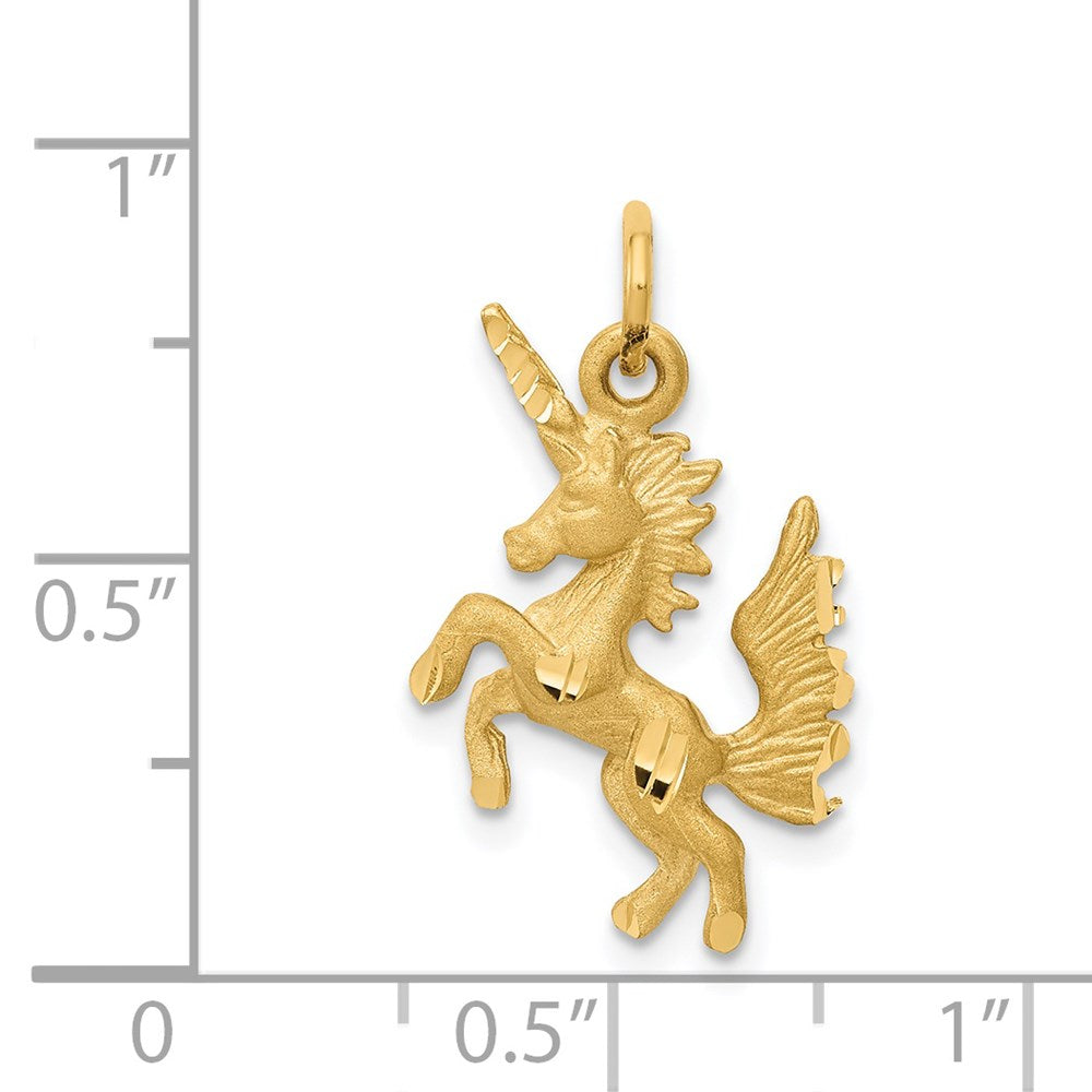Gold Polished Unicorn Pendants
