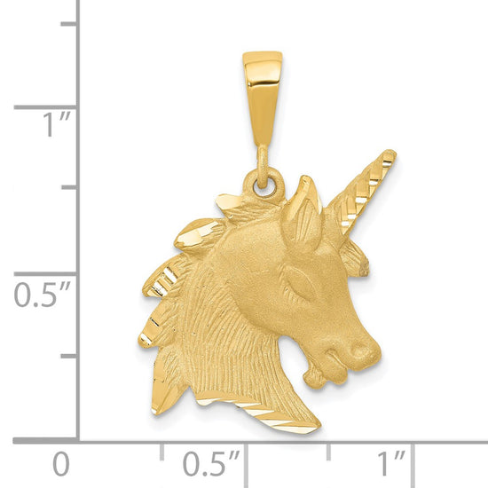 Gold Polished Unicorn Pendants