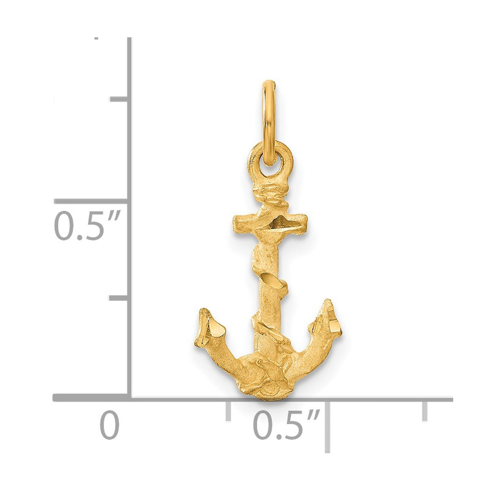 Gold Polished Anchor Pendants