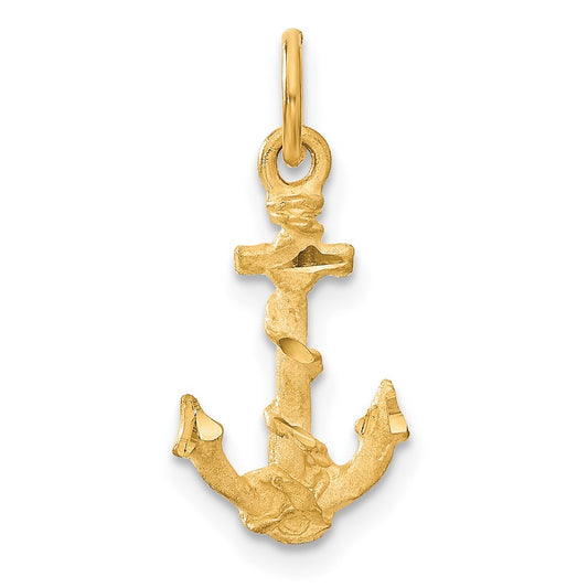 Gold Polished Anchor Pendants