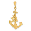 Gold Polished Fishing Pendants