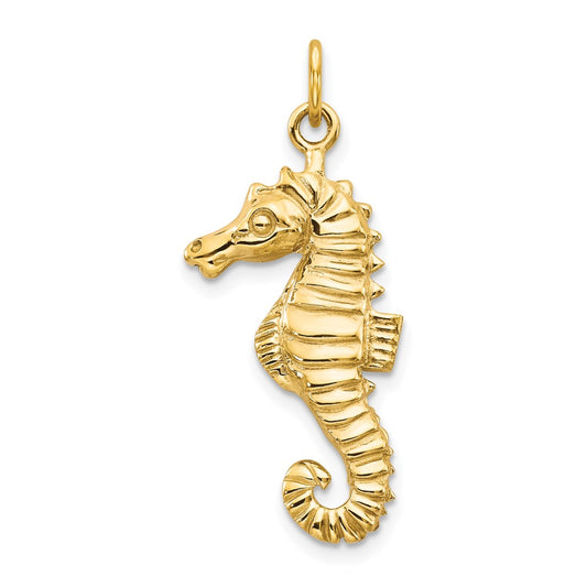 Gold Polished Seahorse Pendants