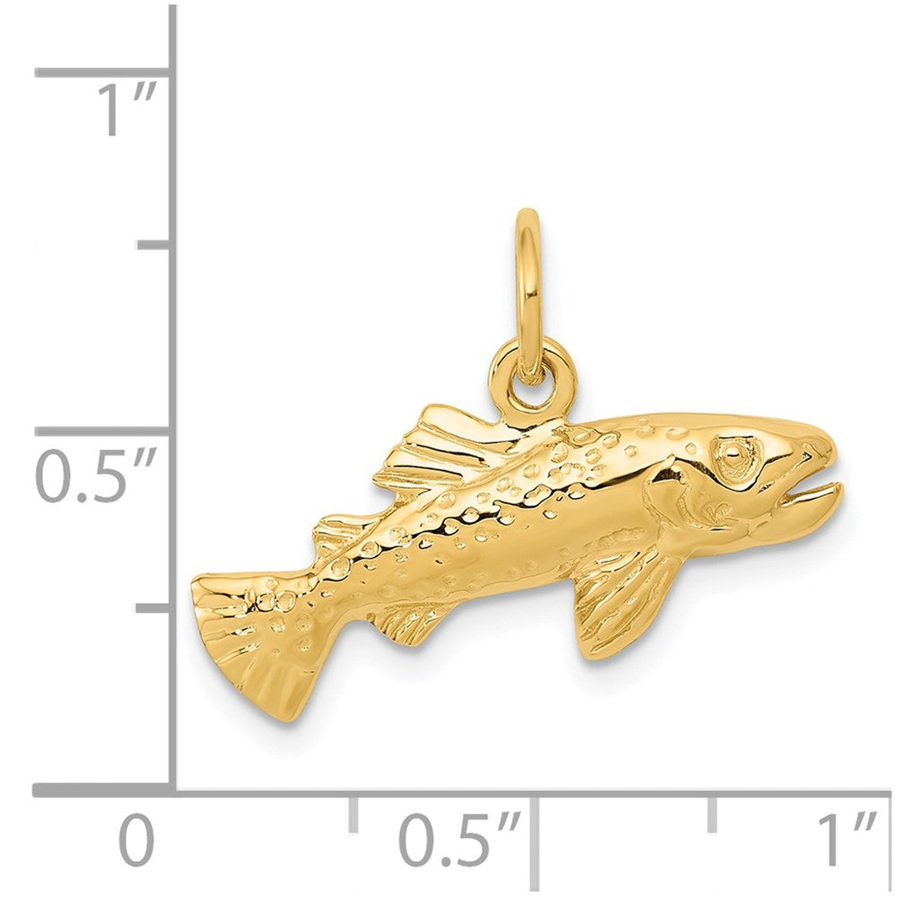 Gold Polished Fish Pendants