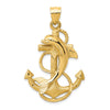 Gold Polished Dolphin Pendants