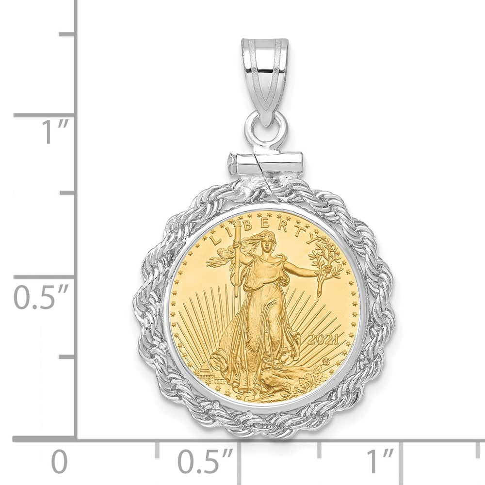 Hand Made Rope Polished Screw Top Bezel with Coin