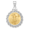 Hand Made Rope Polished Screw Top Bezel with Coin