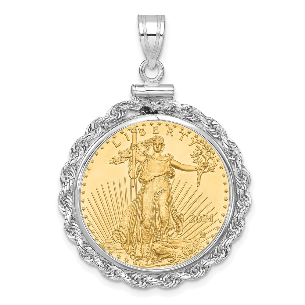 Hand Made Rope Polished Screw Top Bezel with Coin