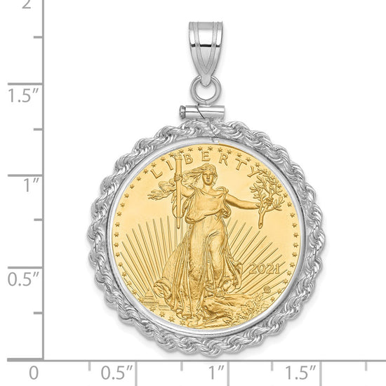 Hand Made Rope Polished Screw Top Bezel with Coin