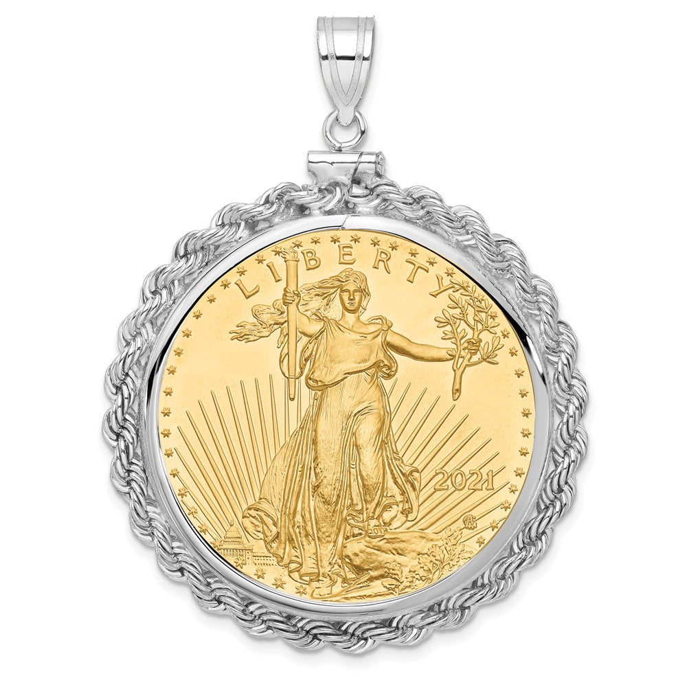 Hand Made Rope Polished Screw Top Bezel with Coin