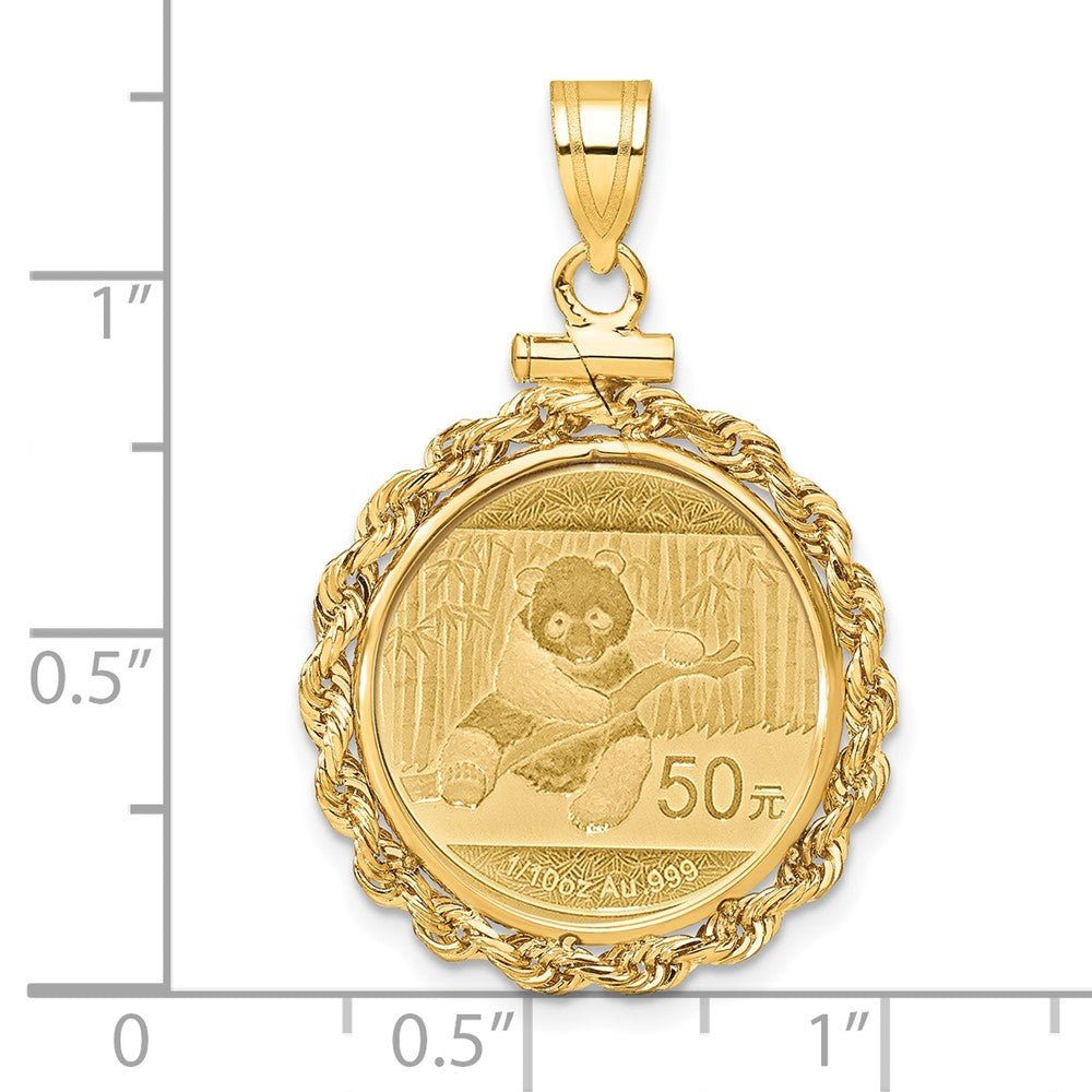 Hand Made Rope Polished Screw Top Bezel with Coin