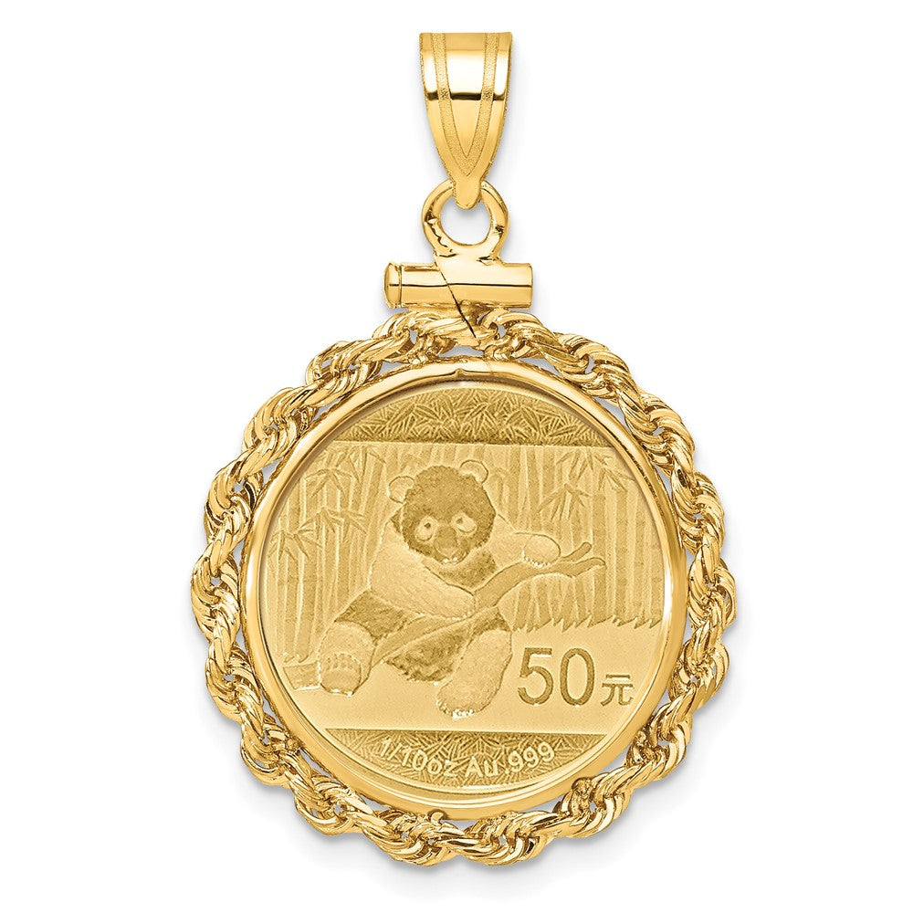 Hand Made Rope Polished Screw Top Bezel with Coin