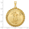 Hand Made Rope Polished Screw Top Bezel with Coin