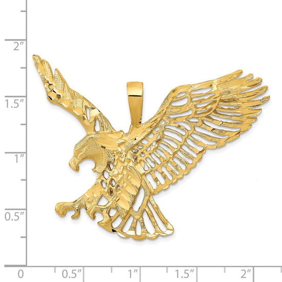 14k Large Cut-out Wings Eagle Charm