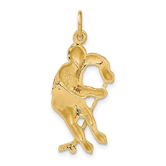 Gold Polished Hockey Pendants
