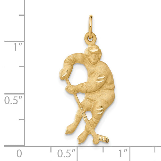 Gold Polished Hockey Pendants