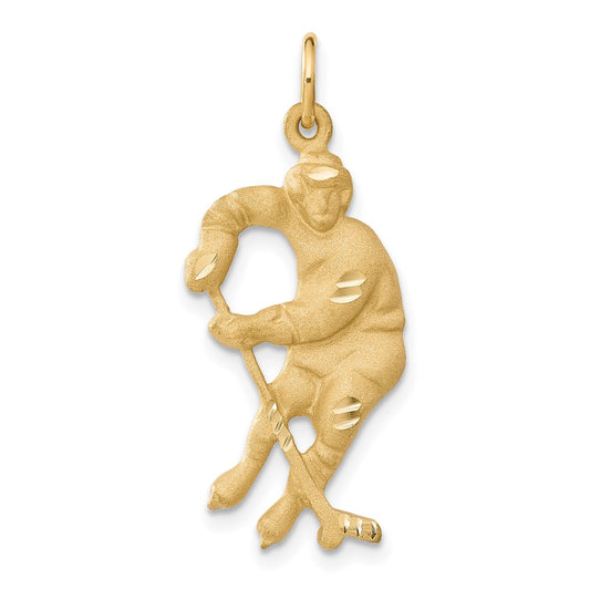 Gold Polished Hockey Pendants