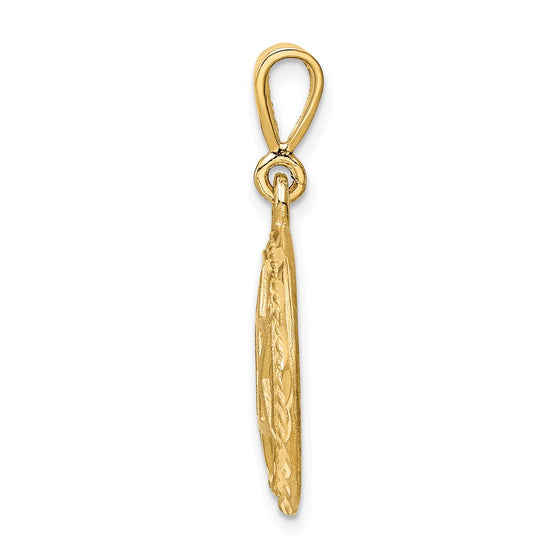 14k Star Of David Round Charm