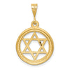 14k Star Of David Round Charm