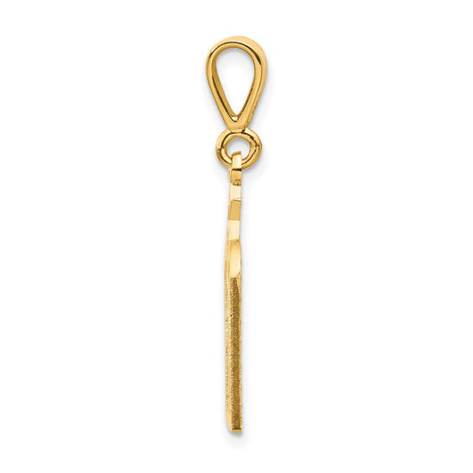 14K Polished 10 Commandment Tablets with Star Of David Charm