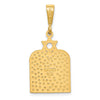 14K Polished 10 Commandment Tablets with Star Of David Charm